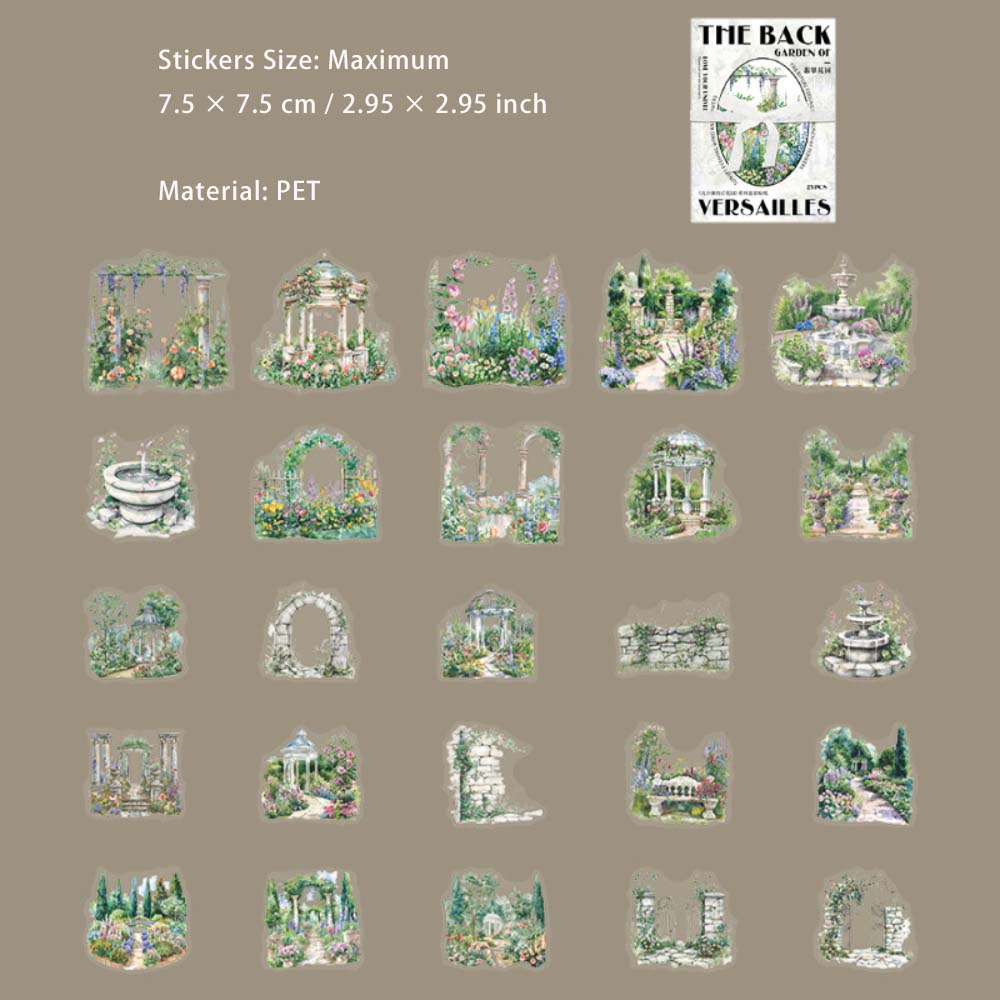 25 Pcs Garden PET Stickers FESHHY
