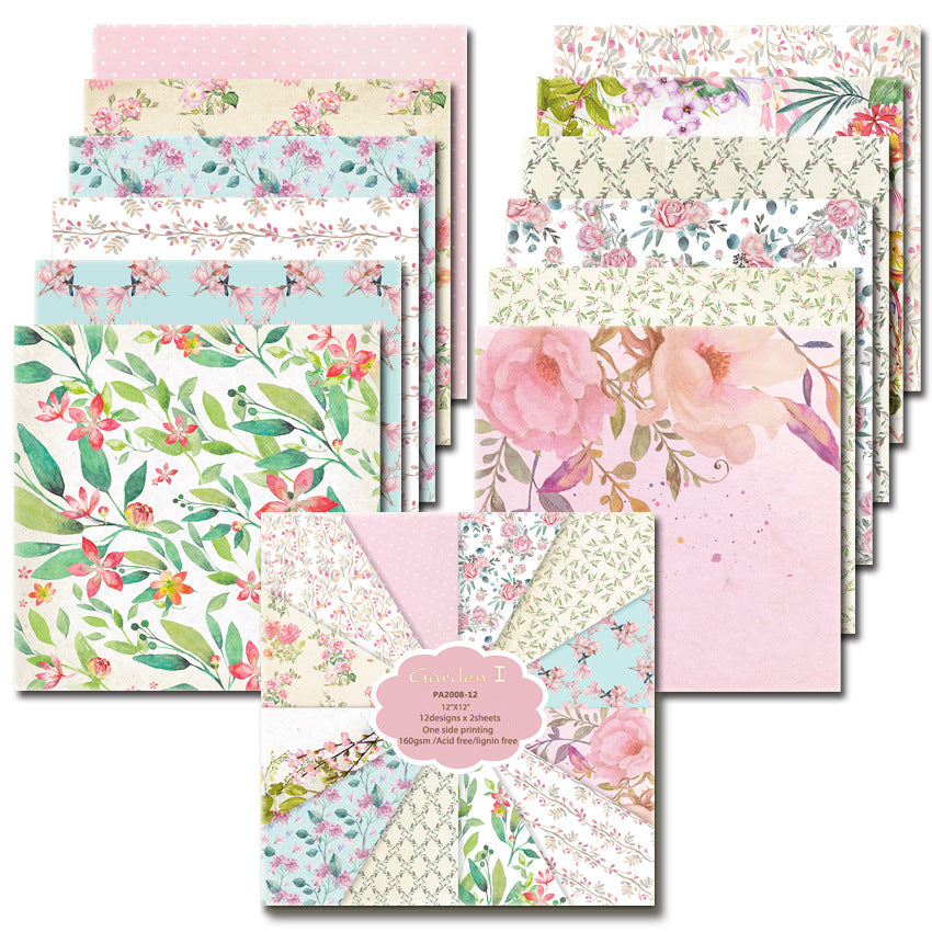 12 Inch Scrapbook Paper Pad for Craft PA008