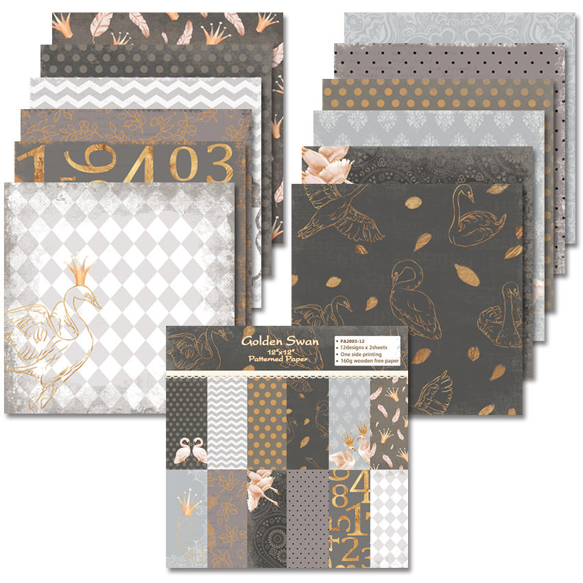 12 Inch Scrapbook Paper Pad for Craft PA003