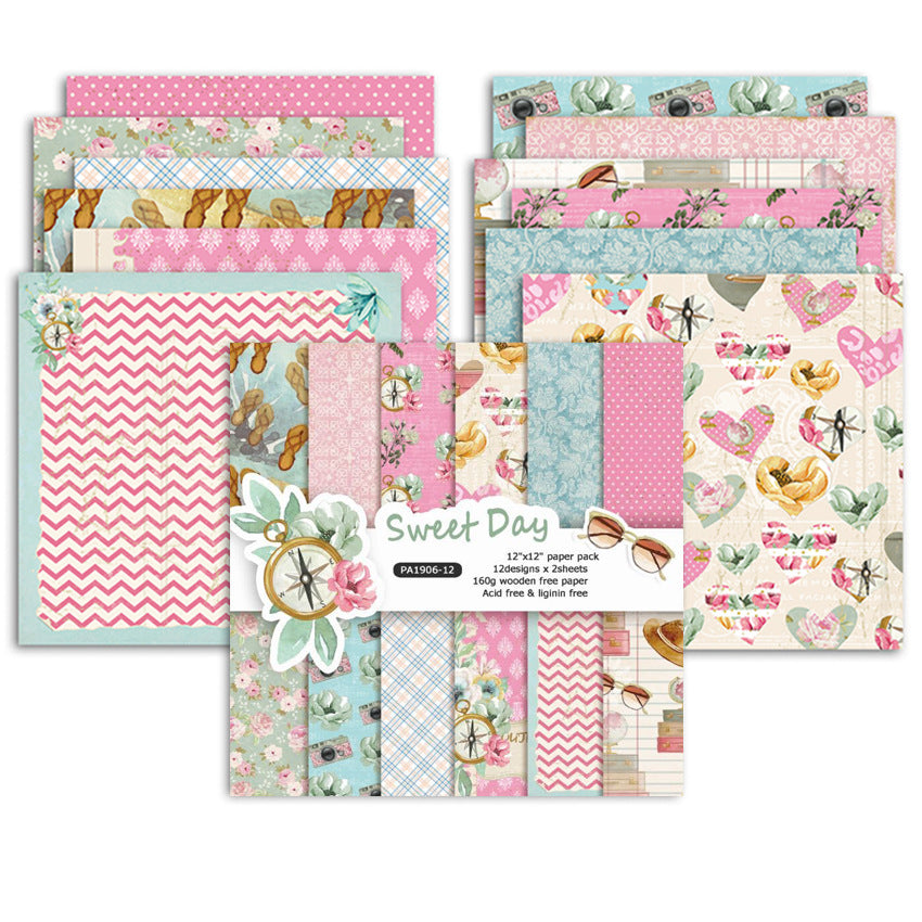 12 Inch Scrapbook Paper Pad for Craft PA906
