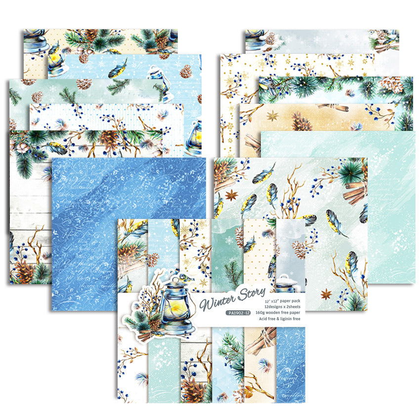 12 Inch Scrapbook Paper Pad for Craft PA902