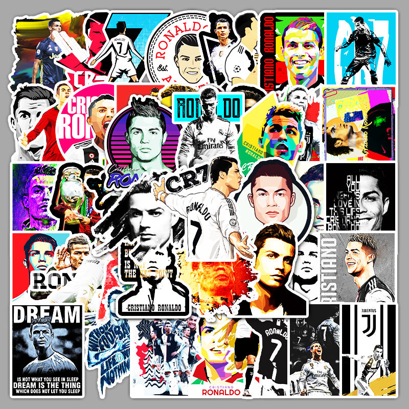 50Pcs Football Theme Waterproof Vinyl Stickers STY14