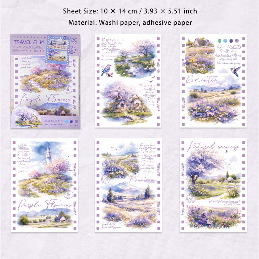 20 Sheets Landscape Stickers LTJP