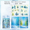 4 Sheets Seasonal Tree PET Stickers SYLJ