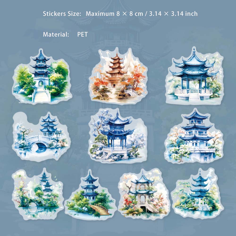 Paperbloom 20 Pcs Seasonal Landscape PET Stickers TYSS