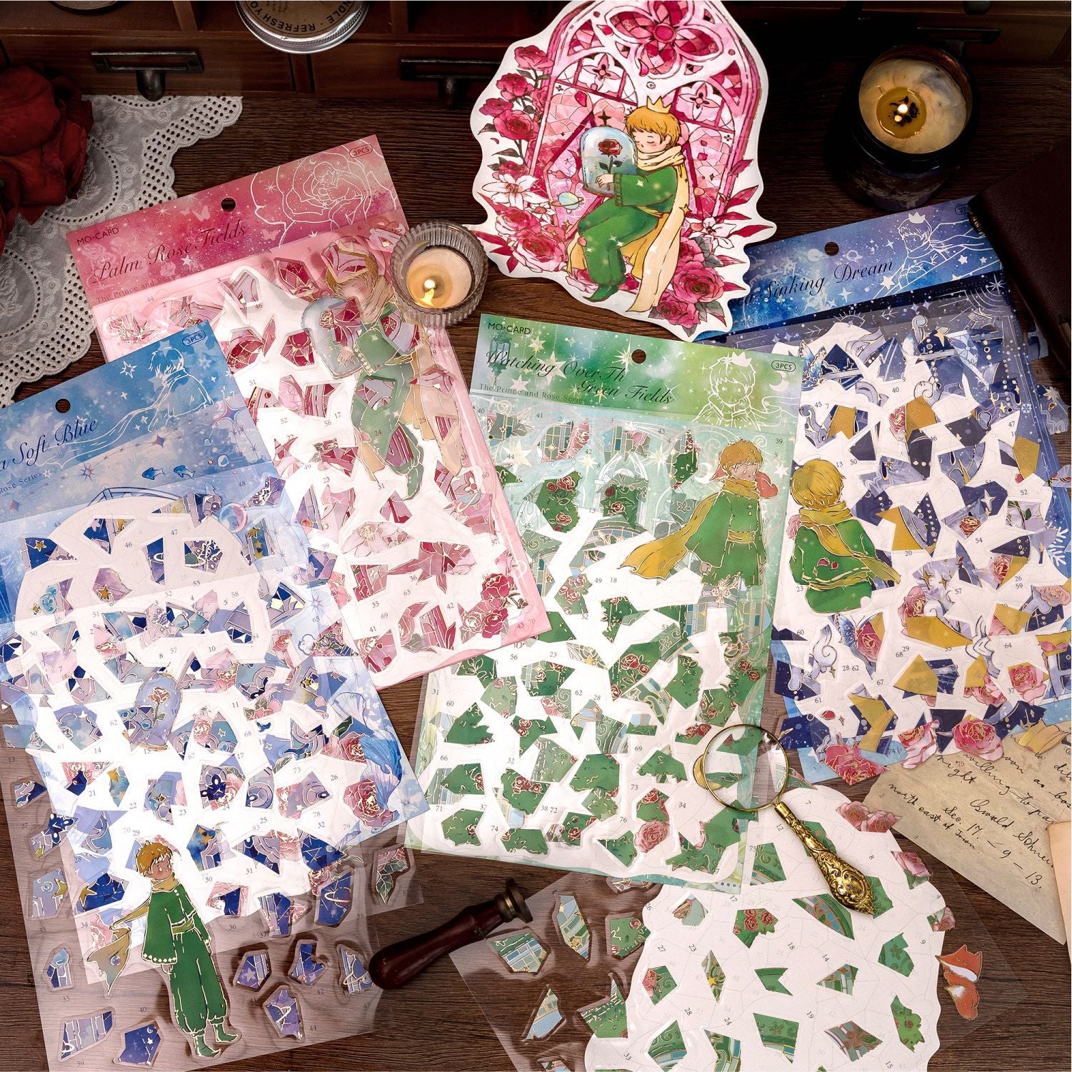 Princess and Rose DIY Puzzle Stickers WZMG