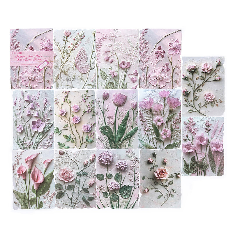 23 Pcs Botanical Relief Journal  Paper REP05