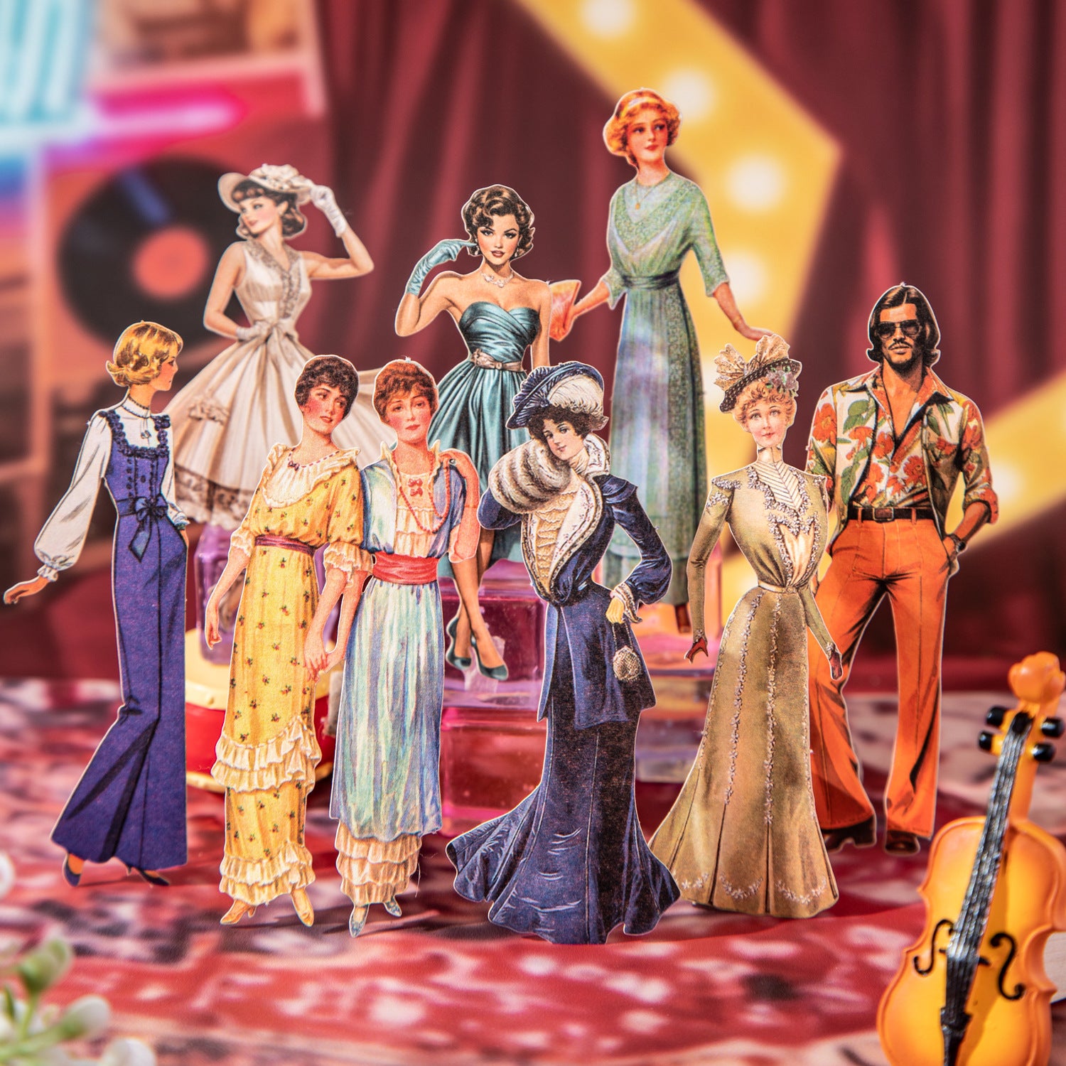 100 Pcs Classic Fashion Lady Stickers SDRC