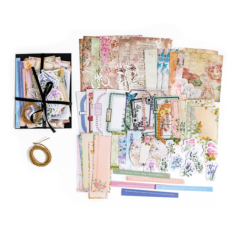 85 Pcs Secret Garden Junk Journal Kit