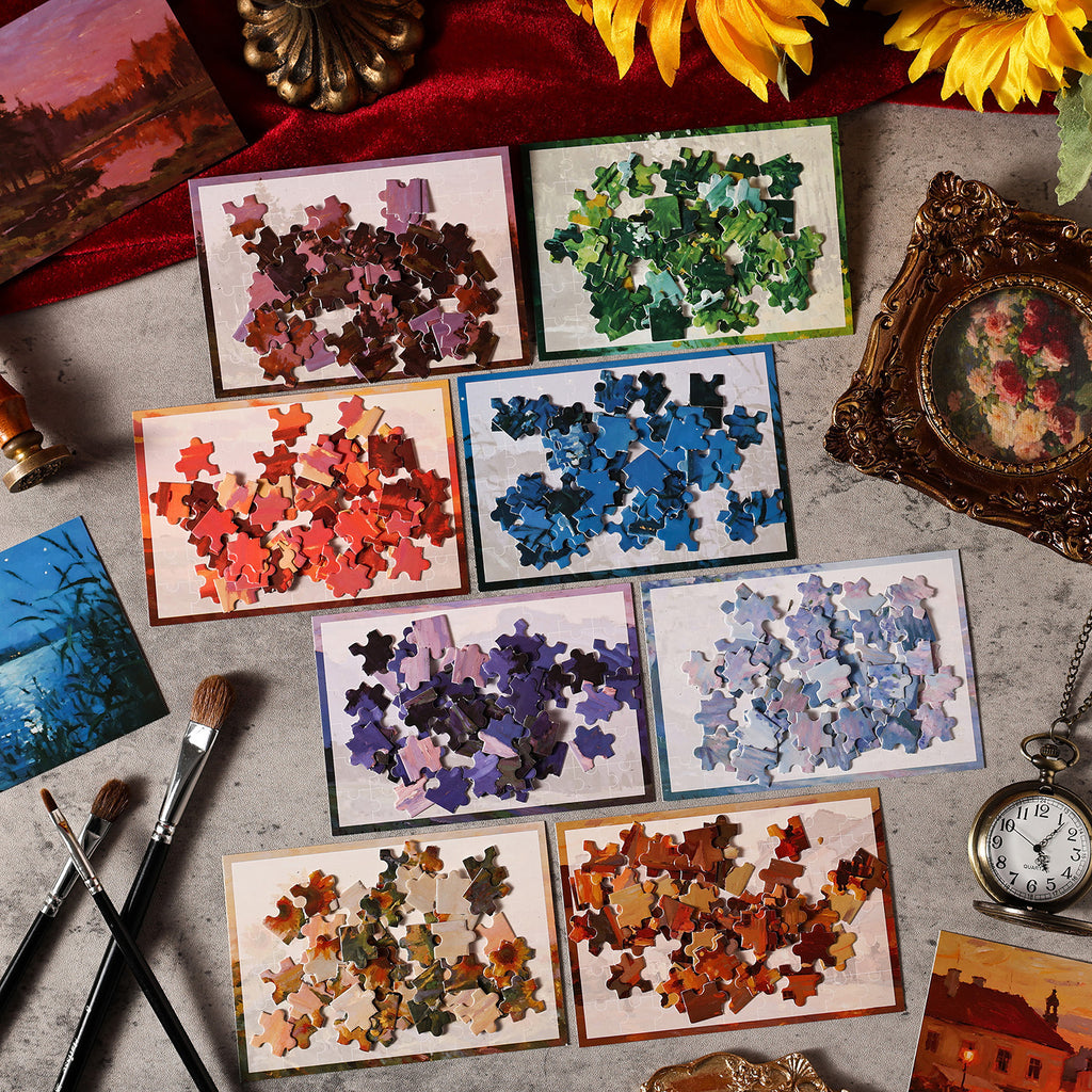 Monet's Art Themed DIY Puzzle Stickers MNYX