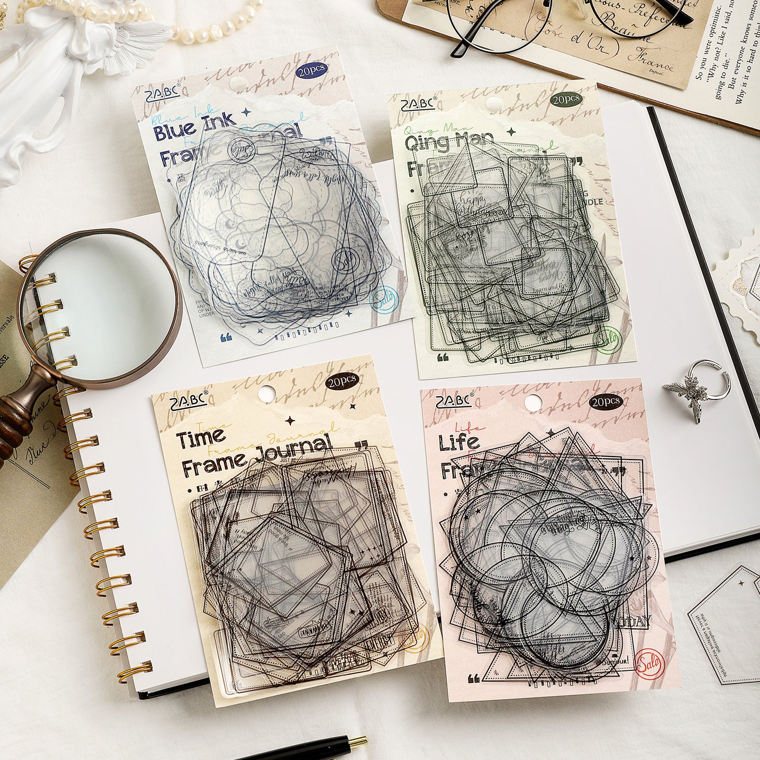 20 Pcs Geometric Themed Frame Stickers JYKJ
