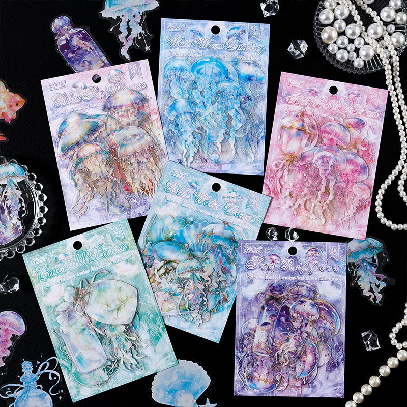 30 Pcs Ocean Sea Animal PET Stickers HYHEZ