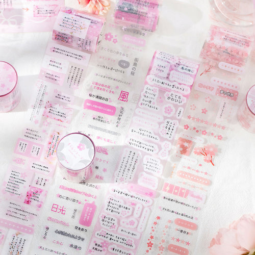 1 Roll Cherry Blossom Sakura Story Stickers Tape YHFW