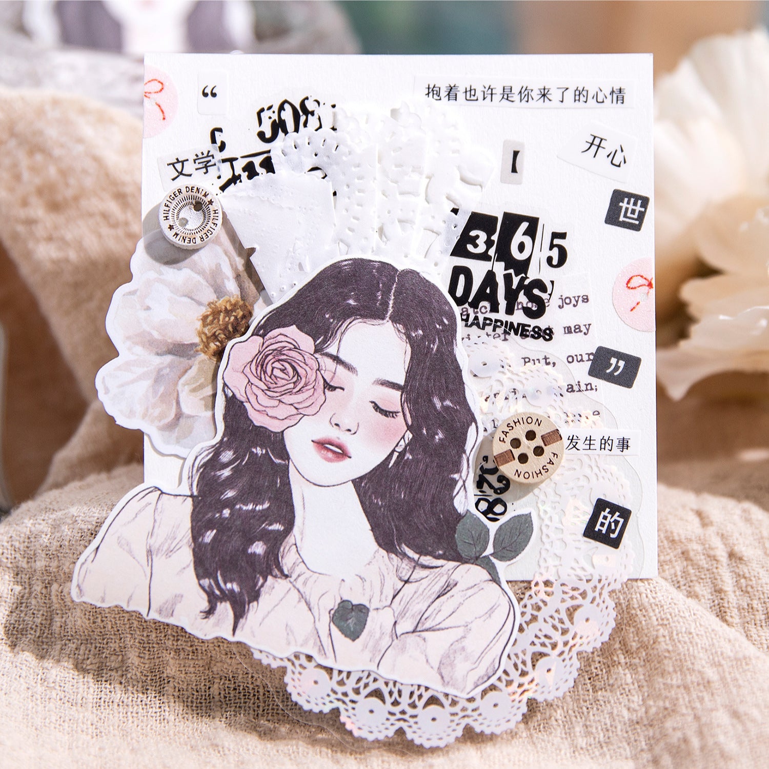 10 Pcs Fashion Girl Stickers SBXQ