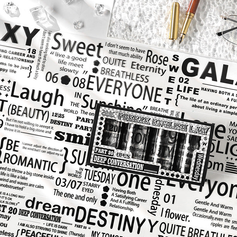 4 Rolls Positive Words PET Tape Set YHBH