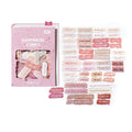 50 Pcs Vintage Quote Speckled Paper Stickers - Happiness