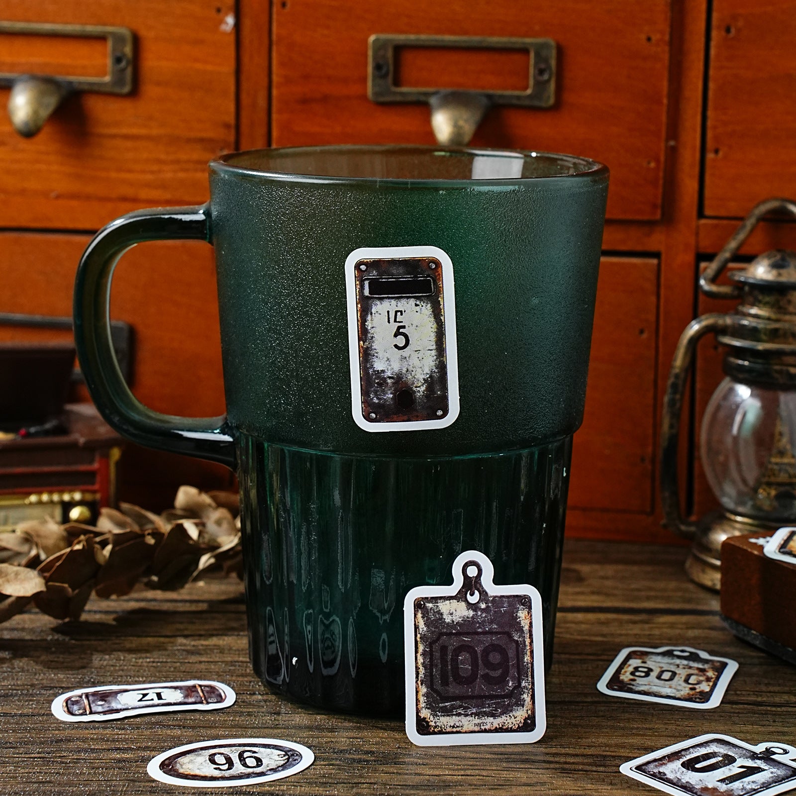 46 Pcs Vintage Lable Stickers JJSMM