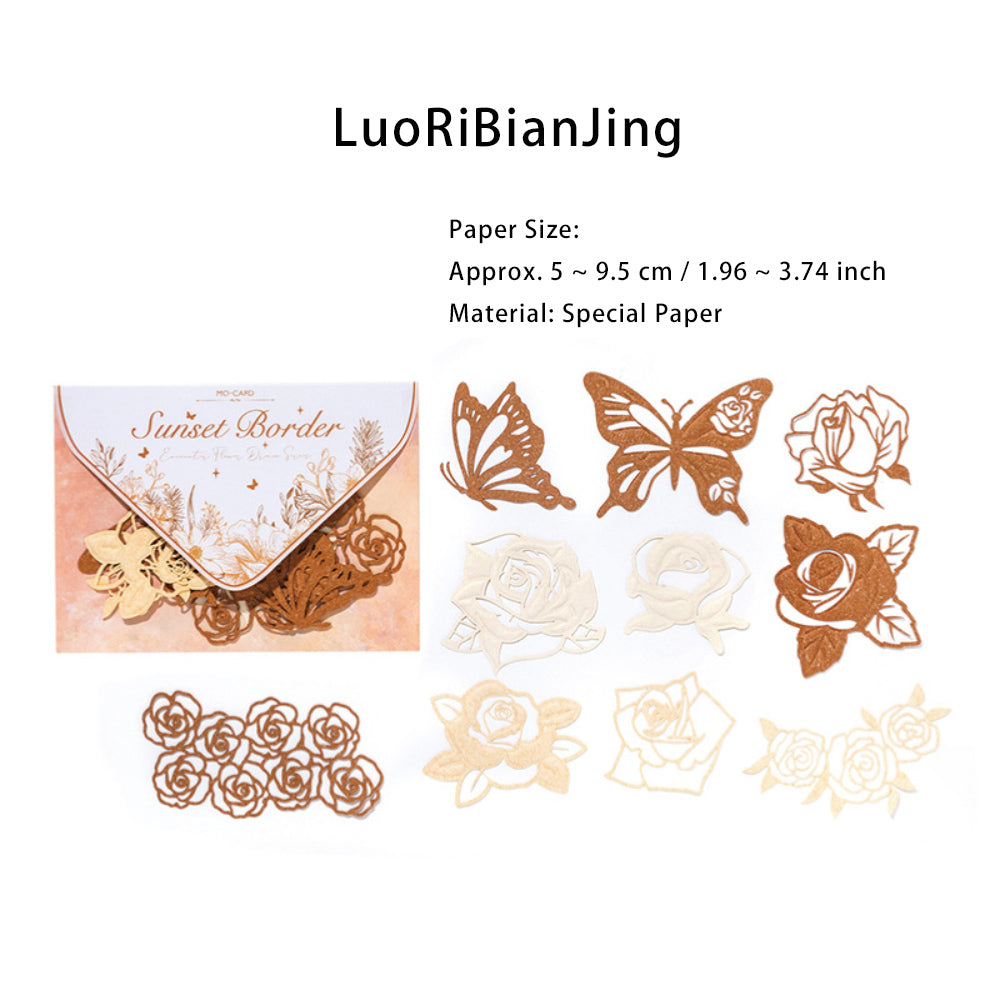 10 Pcs Cutout Flower and Butterfly Scrapbook Paper XHHM