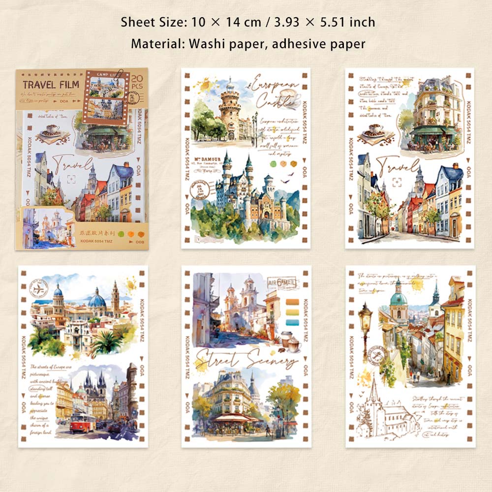 20 Sheets Landscape Stickers LTJP