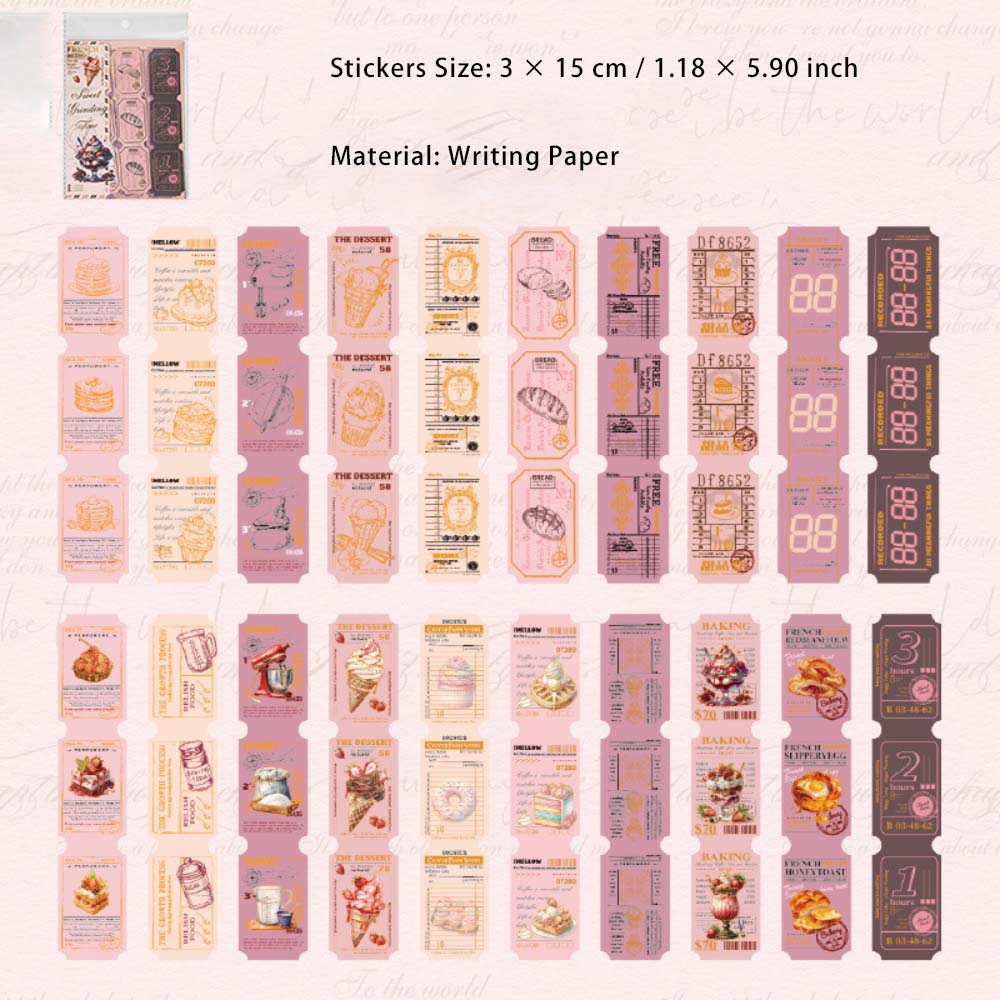 40 Pcs Lable Ticket Stickers MCJS