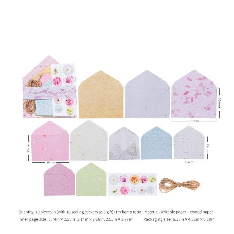 10 Pcs Pocket Envelope and Stickers Kit YJSG