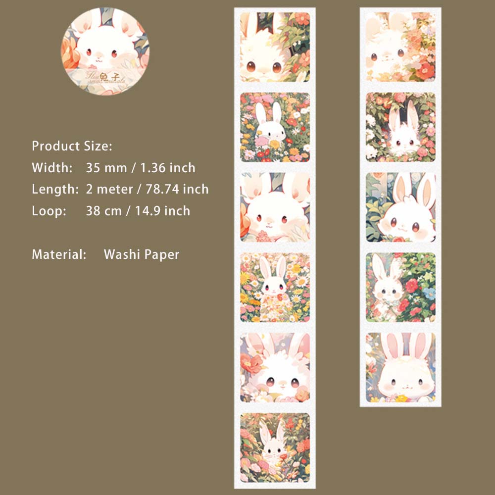 1 Roll Small Cute Animal Washi Stickers Tape HCXDW