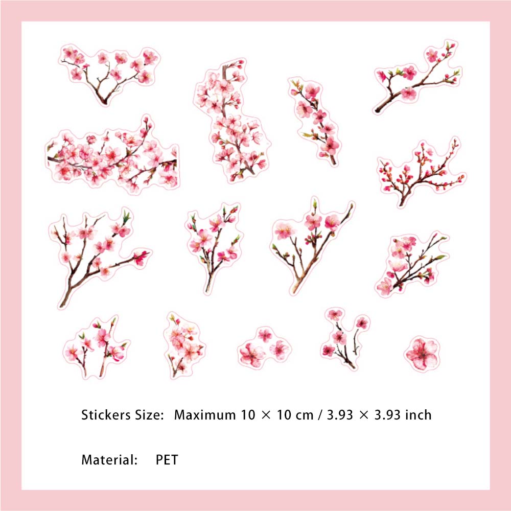 30 Pcs Branches PET Stickers SYZY