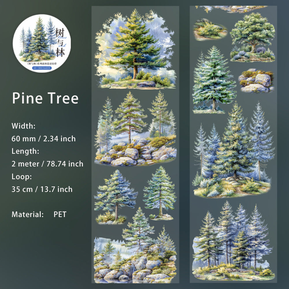 1 Roll Forest Tree PET Tape SYLX