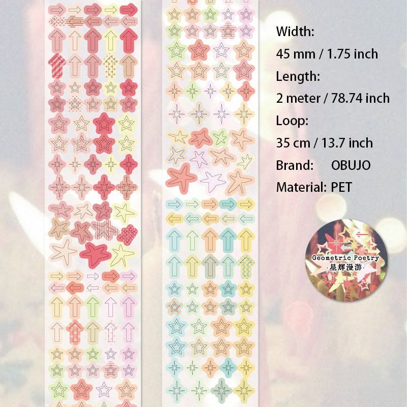 1 Roll Watercolor Dot Planner Stickers JHSY