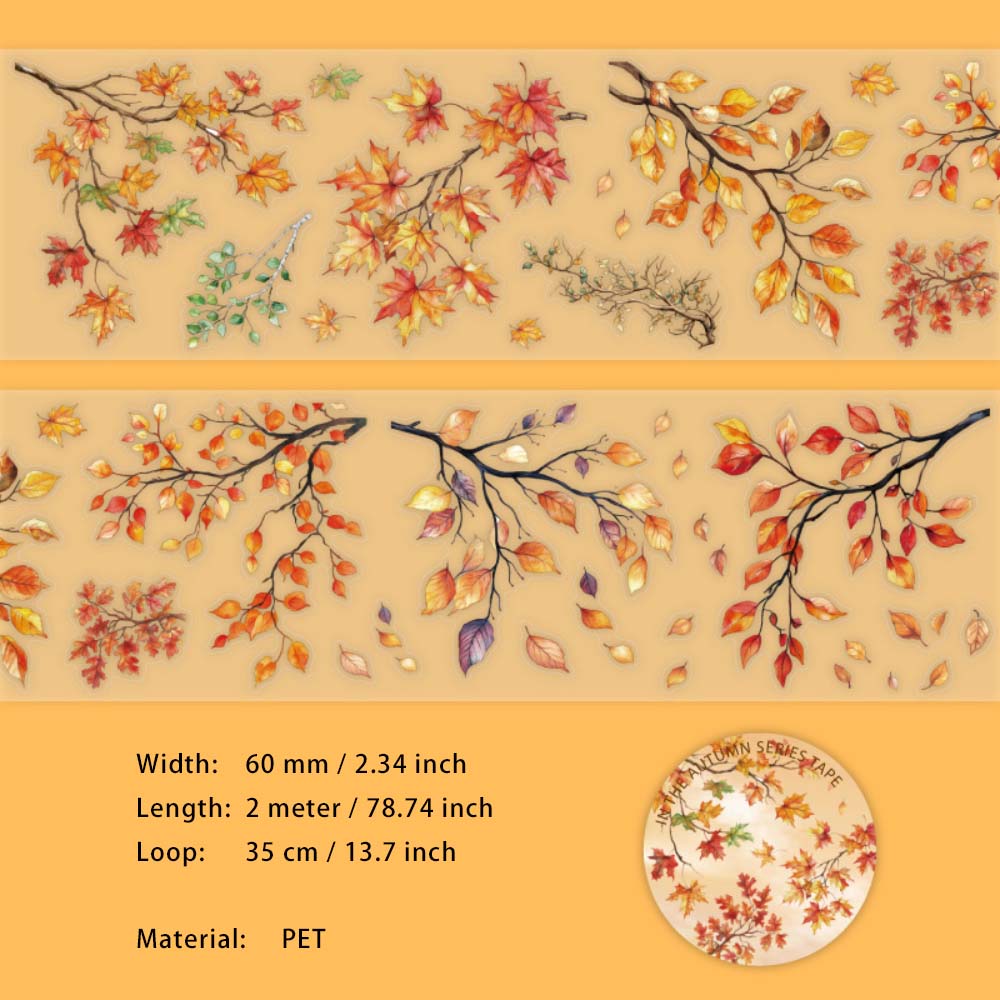 1 Roll Autumn Theeme PET Tape ZQTXL