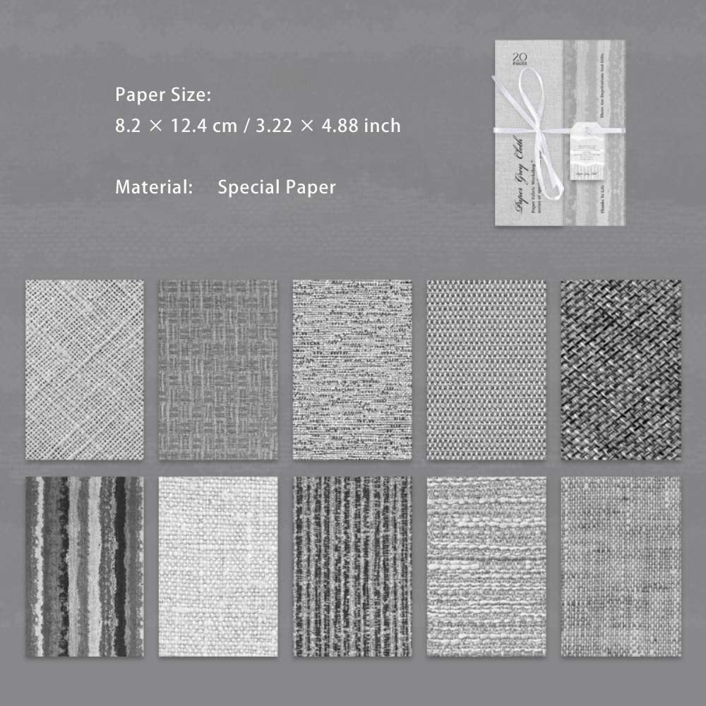 20 Sheets Cloth Texture Scrapbook Paper ZSBF