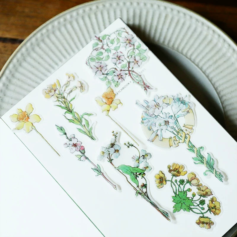 Vintage midsummer floral journaling stickers 8