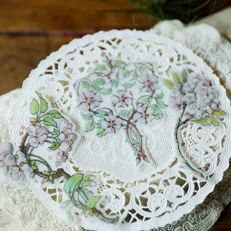 Vintage midsummer floral journaling stickers 9
