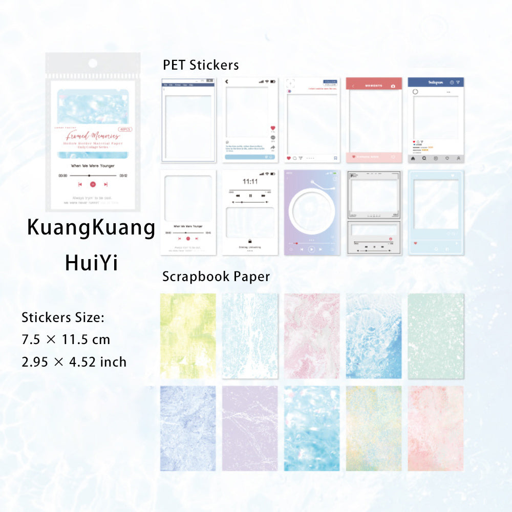 40 Sheets Floral Scrapbook Paper and Stickers MRPT