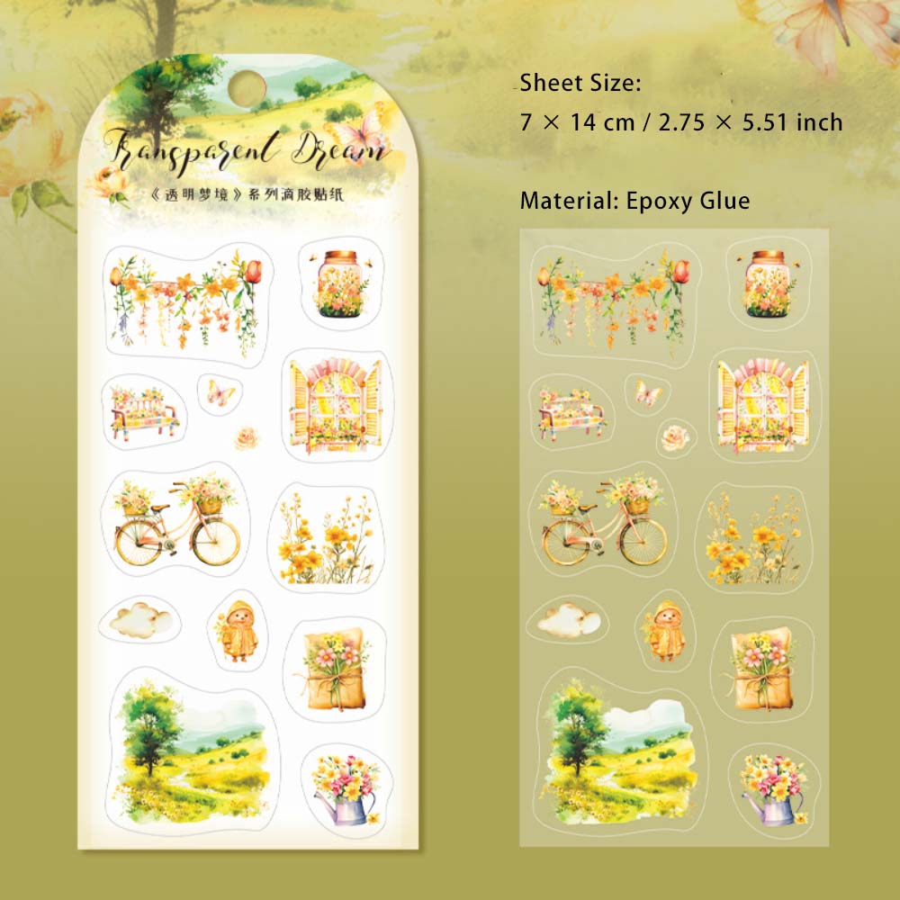 1 Sheet Creative Epoxy Stickers TMMJ