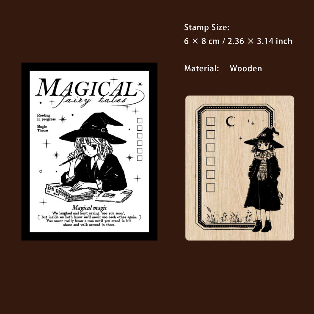 1 Pc Magic Theme Wooden Stamp MFTH