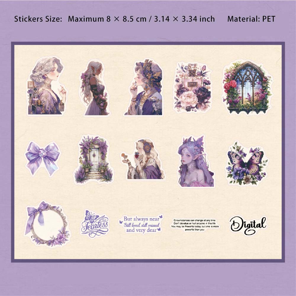 15 Pcs Fairy Girl PET Stickers SGXL