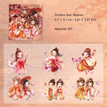 12 Pcs Classic Girl PET Stickers LZJR