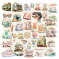 36PCS summer travel vellum scrapbook stickers