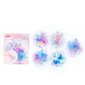 10 Pcs Holographic Silver Alcohol Ink PET Stickers - Dazzling