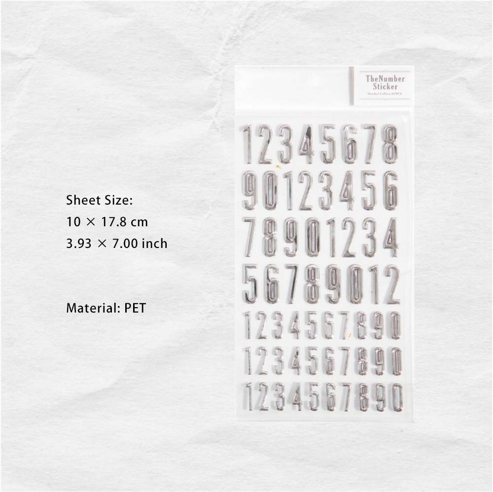 1 Sheet Gold Sliver Alphabet Letter PET Stickers SZYW