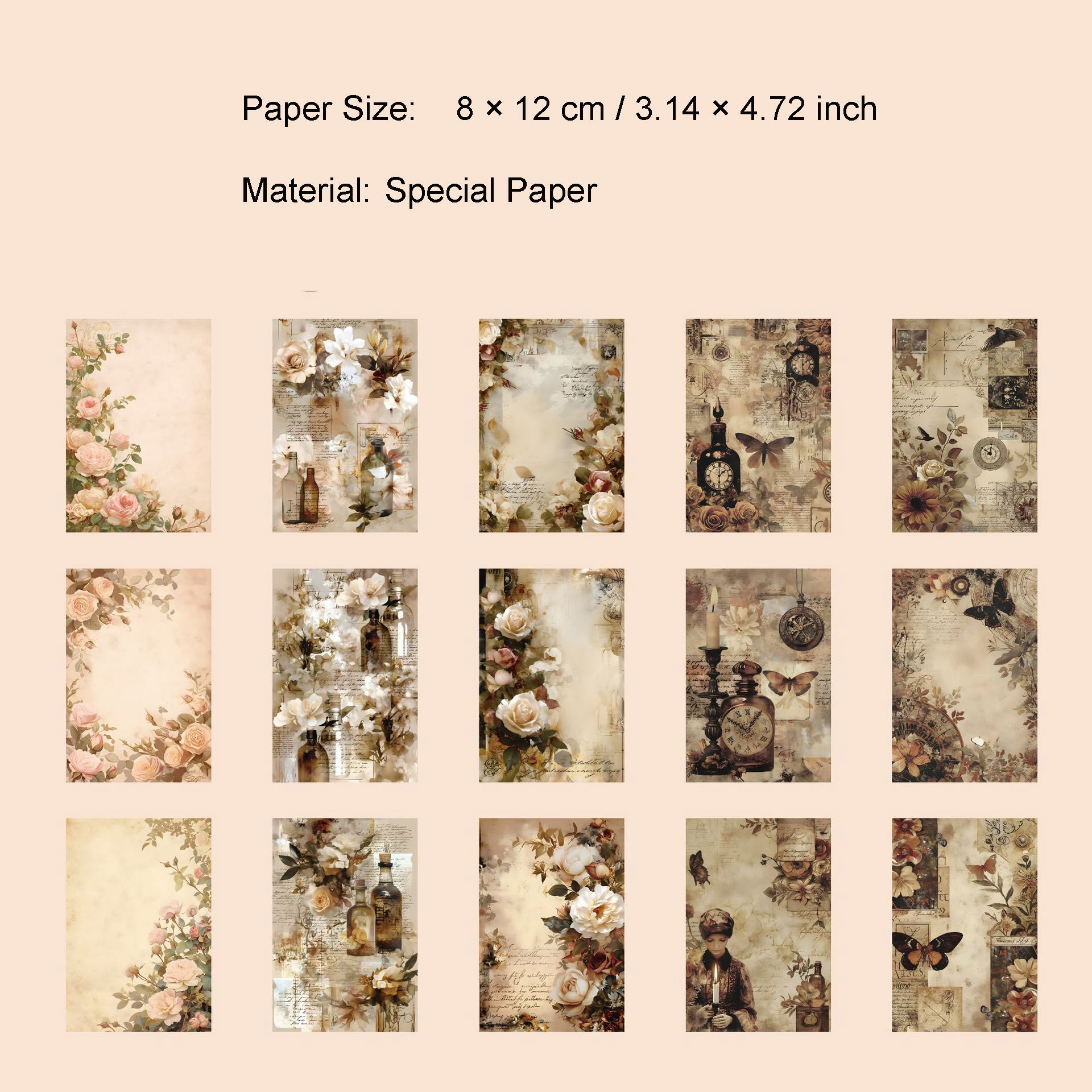 30 Pcs Vintage Background Paper SJYX