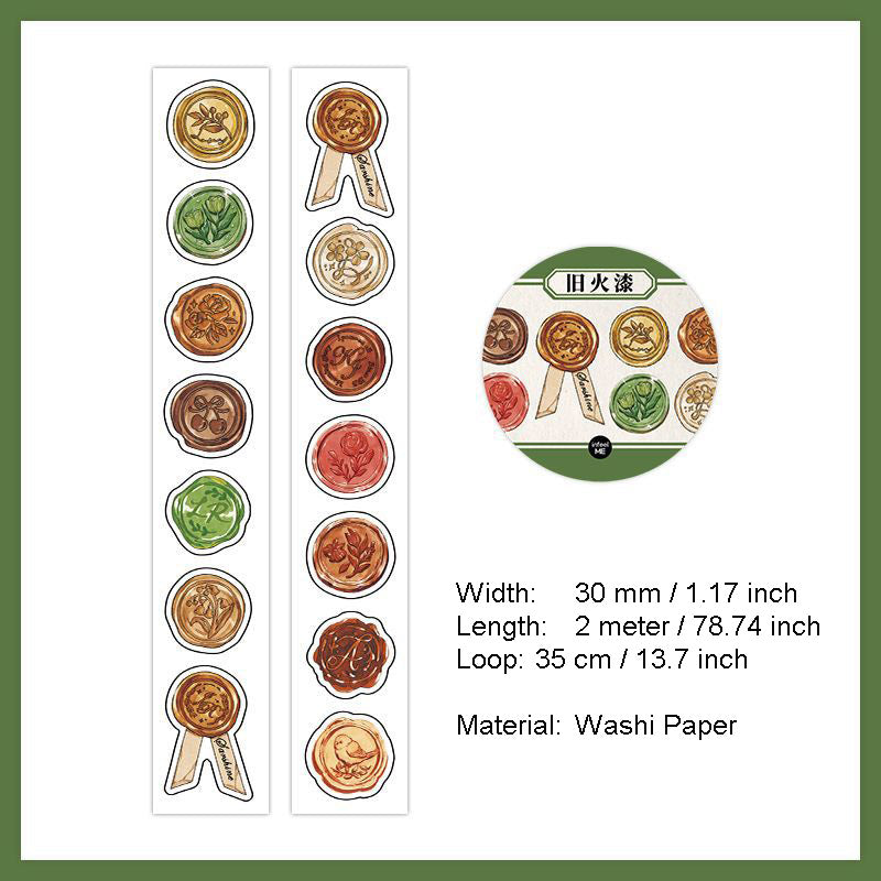 1 Roll Wax Seal Stationery Planner Sticker Tape JYGD