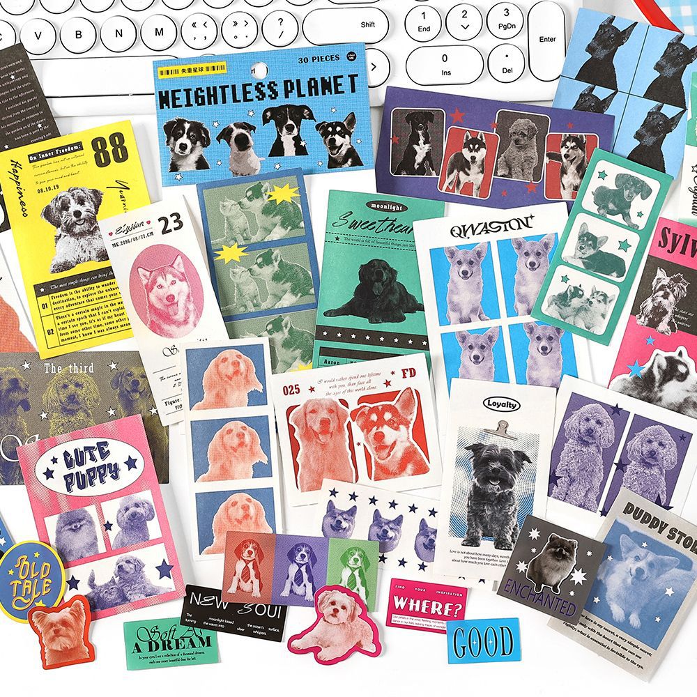 30 Pcs Creative Journal Stickers GTRD