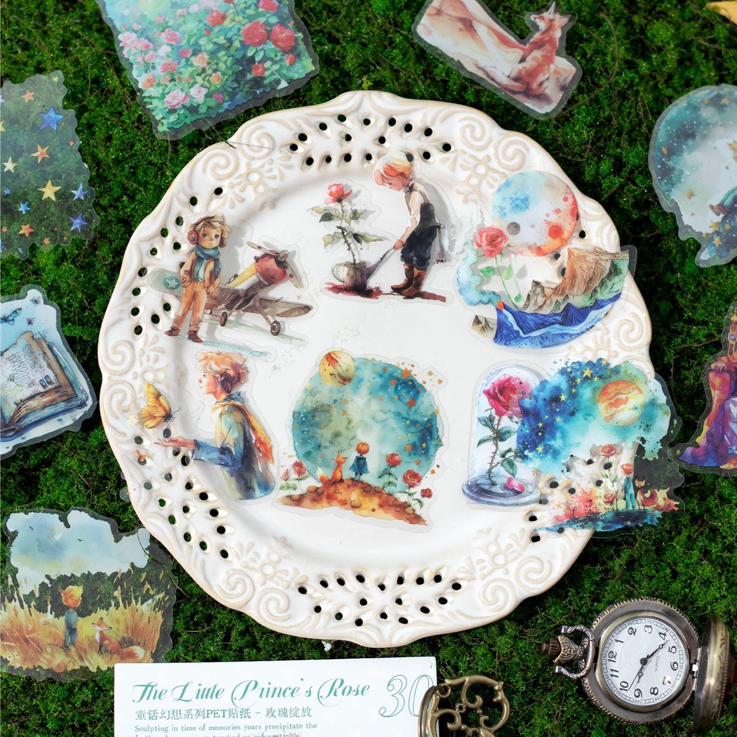 30 Pcs Fantasy Fairy Theme PET Stickers THHX