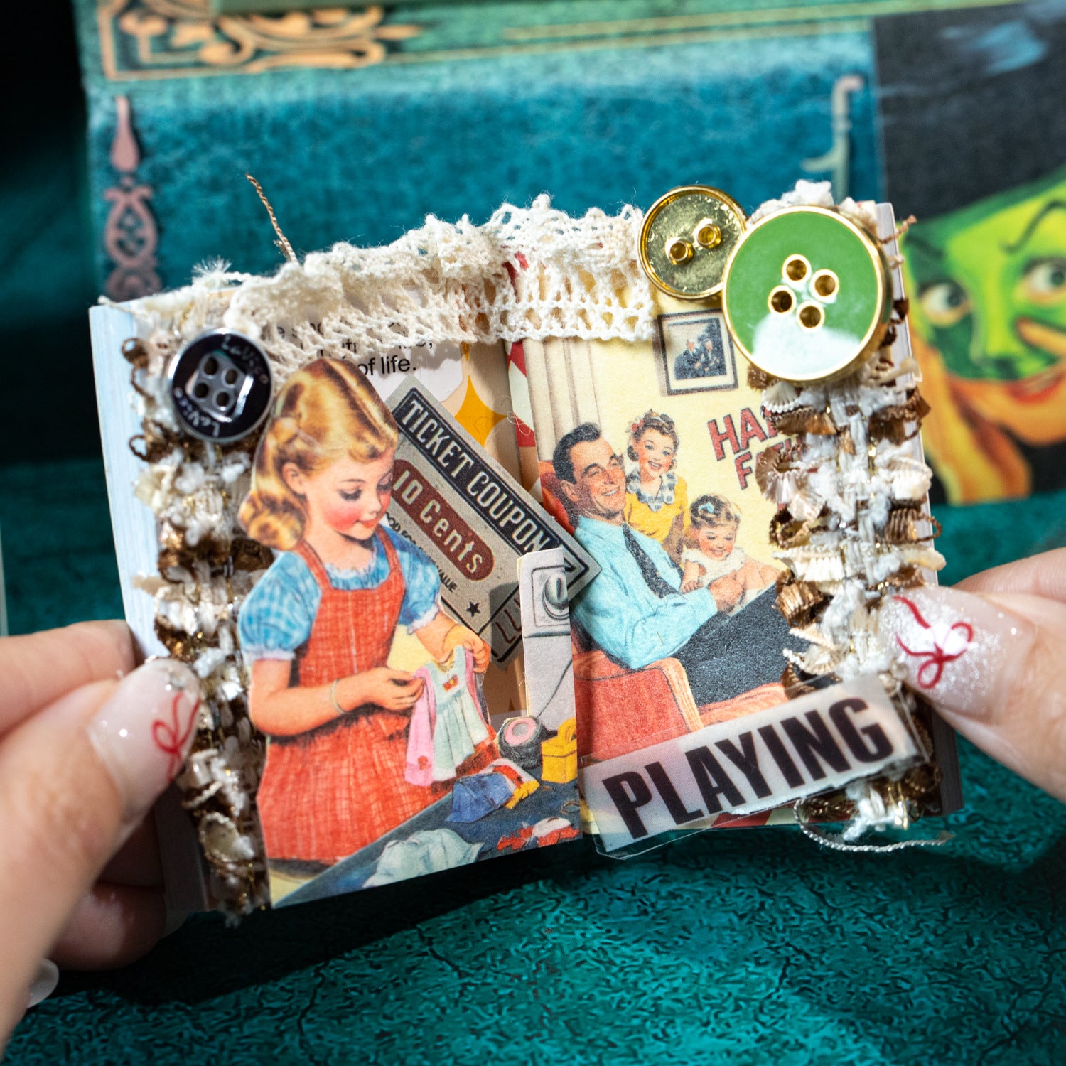 50 Sheets Retro American Lifestyle Washi Stickers Book MSSH