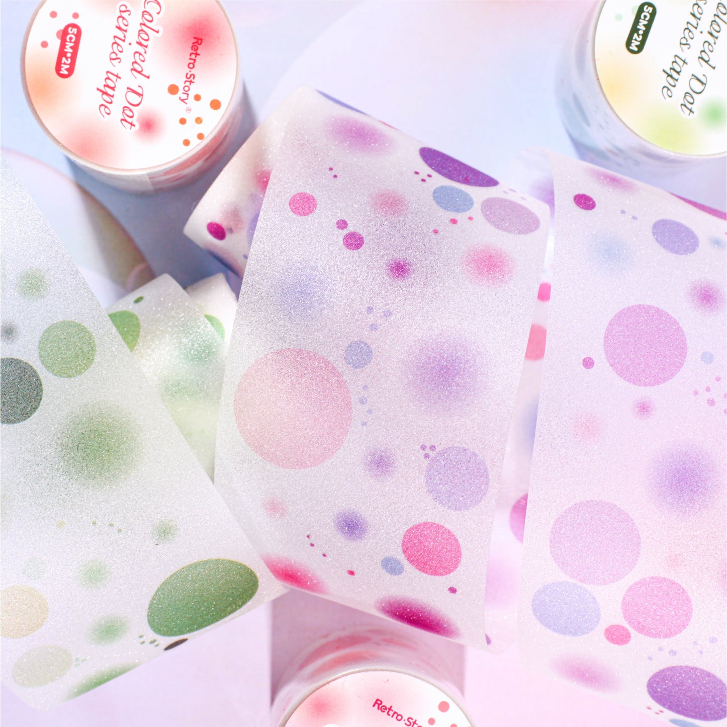1 Roll Watercolor Dot PET Tape CSXL