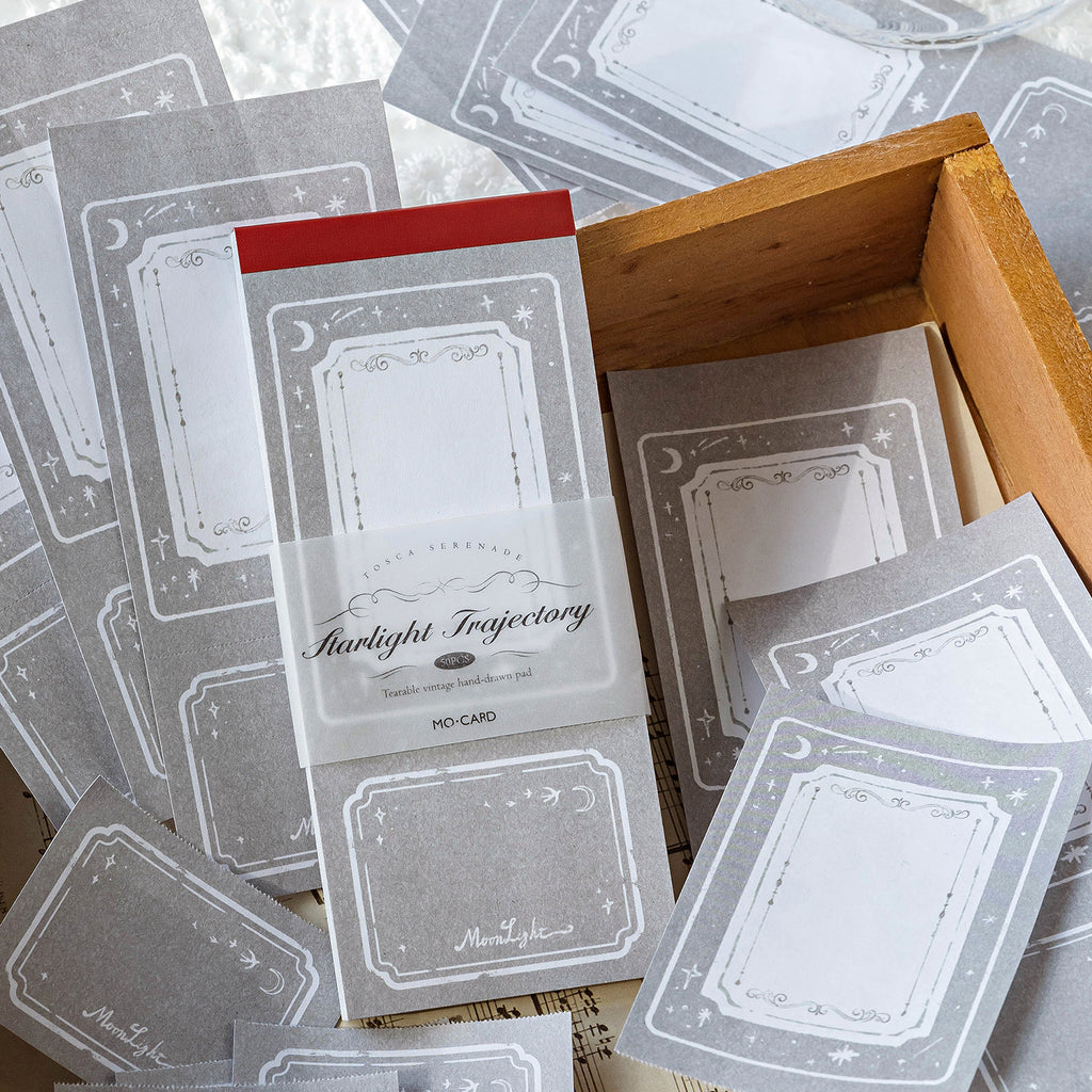 50 Sheet Vintage Pre-cut Notepad Paper TSKXYQ
