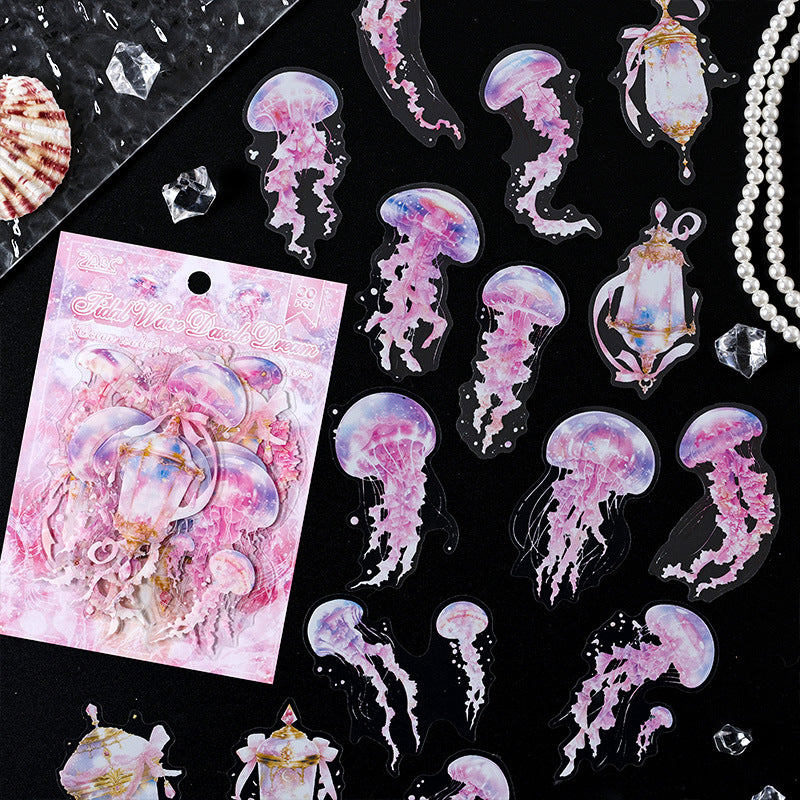 30 Pcs Ocean Sea Animal PET Stickers HYHEZ