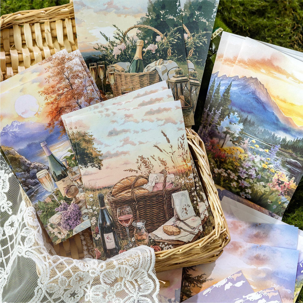 30 Sheests Camping Picnic Scrapbook Paper FYZR